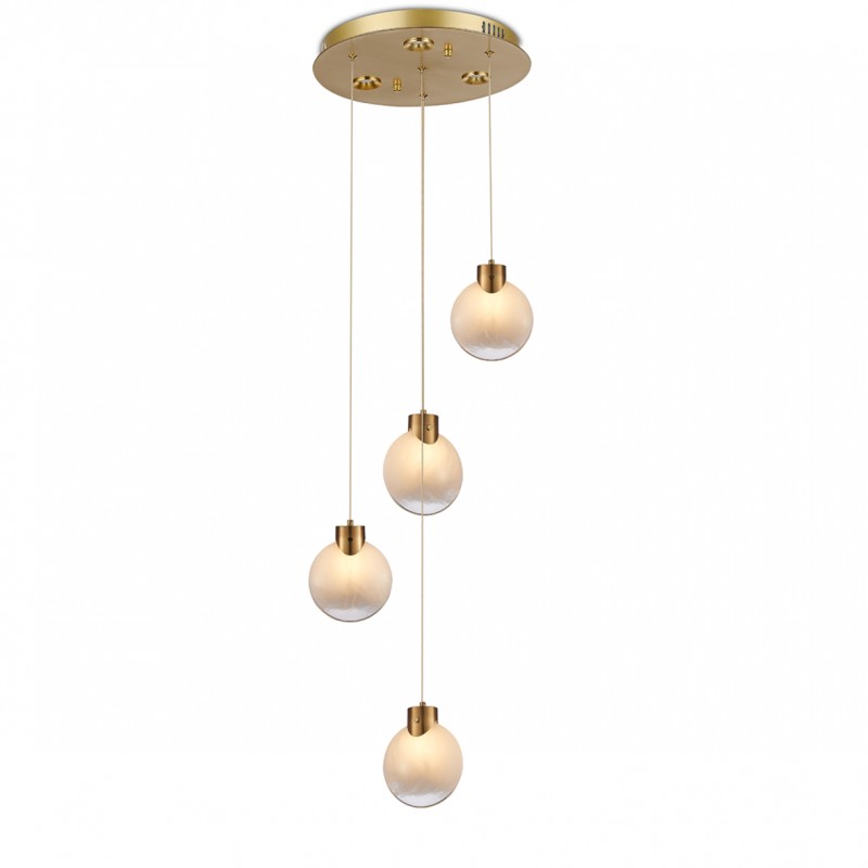 Adele Modern Chandelier, 4-Light Gold