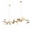Champain Modern Dining Table with Chandelier 150 cm