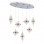 Glasia Modern LED Chandelier, 7-Light Row