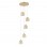 Glowber Modern LED Chandelier 5-Piece Amber