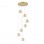 Glowber Modern LED Chandelier 7-Piece Amber