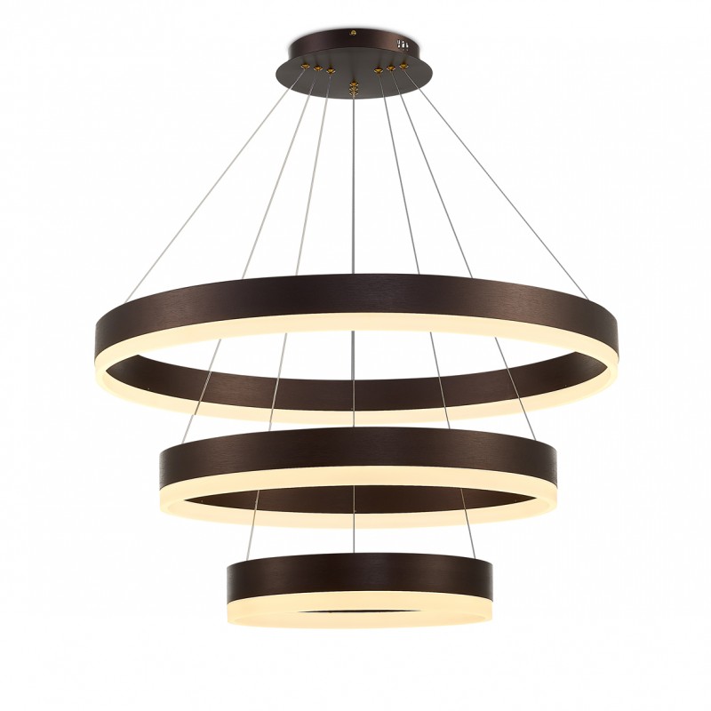 Halka Modern LED Pendant Chandelier Triple Coffee