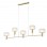Halsey Modern LED Chandelier, 5-Light Row, Gold