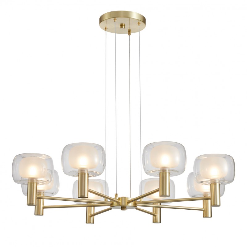Halsey Modern LED Chandelier, 8-Light, Gold