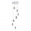 Luminber Modern LED Chandelier, 7-Light Smoked