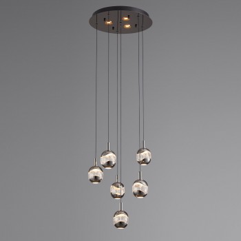 Meghan Modern LED Avize 6'lı Platin