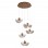 Taco Modern LED Chandelier, 5-Light Set