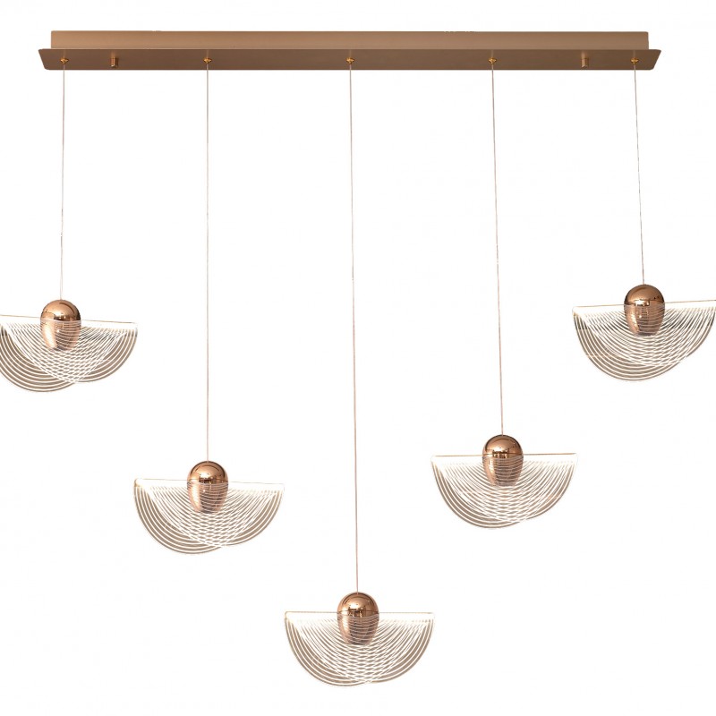 Taco Modern LED Avize 5'li Sıralı