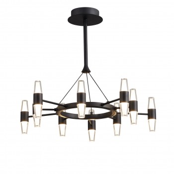 Tyla Modern LED Avize 10'lu Siyah
