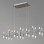 Tyla Modern LED Yemek Masası Avize 14'lü Krom