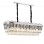 Gloria Crystal Classic Dining Table with Chandelier, 110 cm, Chrome