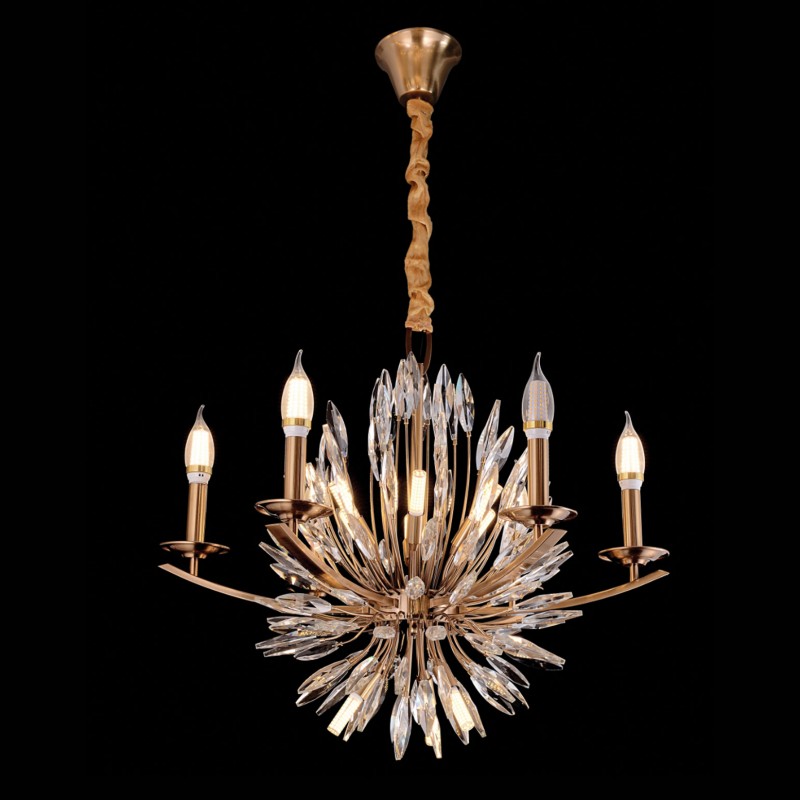 Helena Crystal Classic Chandelier, 6-Light Gold