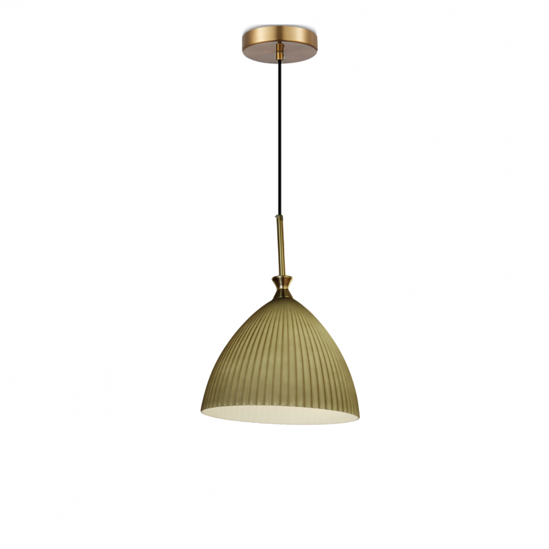 Eleanor Vintage Green Glass Pendant Lamp, Model B