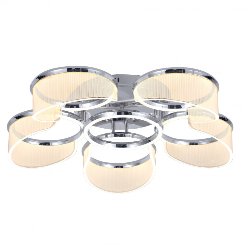 Daisy Modern LED Chandelier, 6-Light Chrome