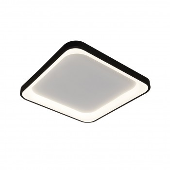Semi-Square Modern LED Ceiling Light, 40 cm, Black