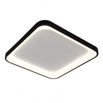 Semi-Square Modern LED Ceiling Light, 50 cm, Black