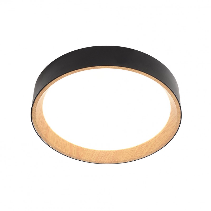 Andora LED Plafonyer 40cm Ahşap-Siyah