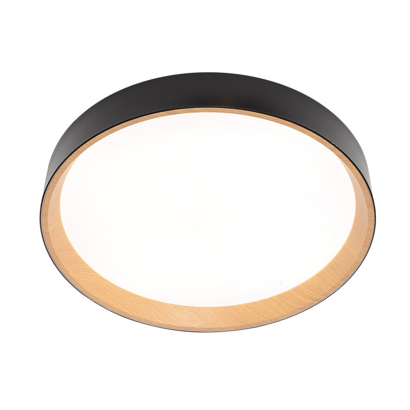 Andora LED Ceiling Light 50cm Wood-Black